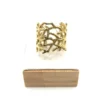 Bague acier inoxydable Branches Dorées