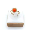 Bague en acier inoxydable Soleil Orange