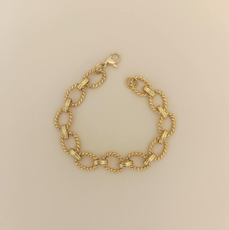 Bracelet Acier Inoxydable – Mailles Torsadées