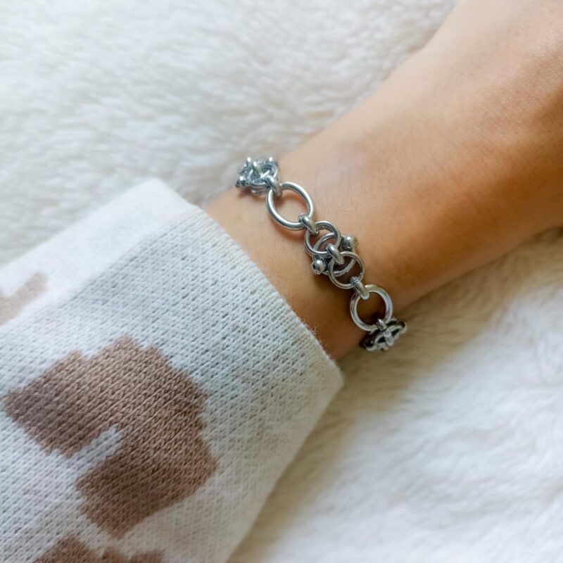 Bracelet Acier Inoxydable – Nœuds d’Argent – Image 2