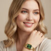 Montre Élégance – Cadran Vert (Quartz)