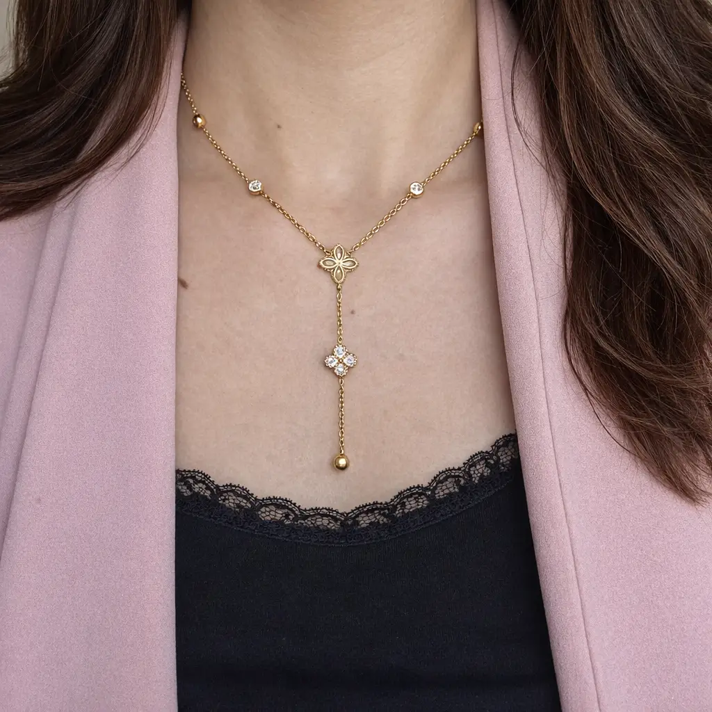 Collier Cravate Trèfles