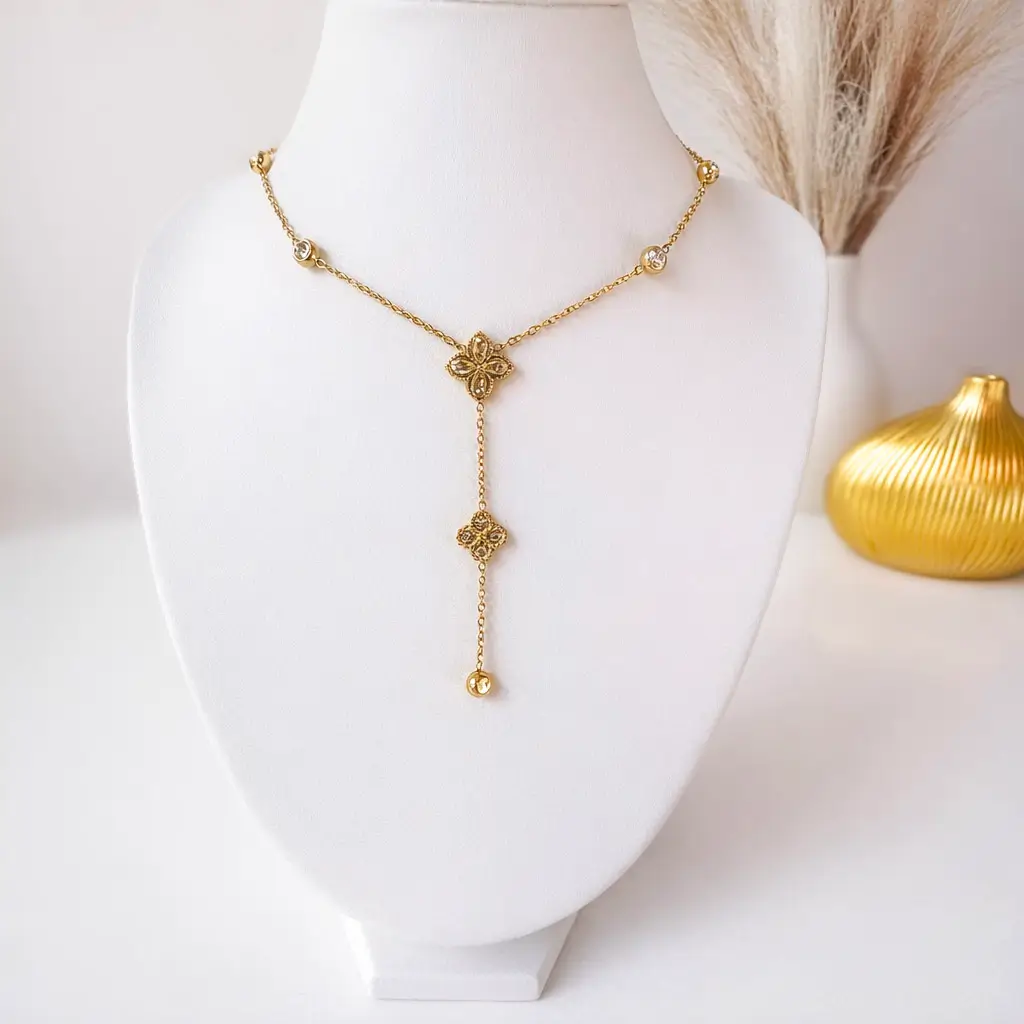 Collier Cravate Trèfles