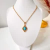 Collier Turquoise Amulette Bohème